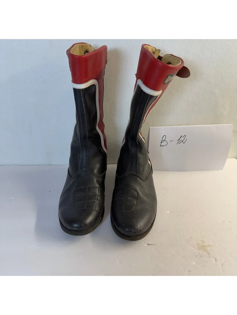 Vintage Alpinestars Leather Motorcycle Boots Made in Italy Size 38 B-12